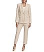 Donna Karan Notch Collar Embellished 1-Button Jacket, Color:Sand - Image 4