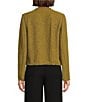Donna Karan Novelty Frayed Tweed Open Front jacket, Color:Smoky Olive - Image 2