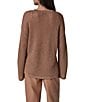 Donna Karan Open Weave Crew Long Sleeve Oversized Pullover Sweater Top - Image 2