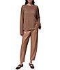 Donna Karan Open Weave Crew Long Sleeve Oversized Pullover Sweater Top - Image 3