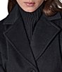 Donna Karan Petite Size Cashmere Blend Notch Collar Single Breasted Reefer Coat - Image 5