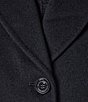 Donna Karan Petite Size Cashmere Blend Notch Collar Single Breasted Reefer Coat - Image 6