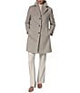 Donna Karan Petite Size Notch Collar Single Breasted Reefer Coat - Image 3