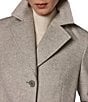Donna Karan Petite Size Notch Collar Single Breasted Reefer Coat - Image 5