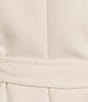 Donna Karan Petite Size Wool Blend Asymmetrical Wing Collar Belted Wrap Coat, Color:Nude - Image 8