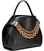 Donna Karan Plandome Satchel Bag, Color:Black/Gold - Image 4