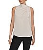 Donna Karan Pleated Mock Neck Sleeveless Blouse - Image 5