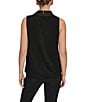 Donna Karan Pleated Mock Neck Sleeveless Blouse - Image 2
