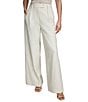Donna Karan Pleated Wide Leg Pants, Color:Cream - Image 1