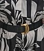 Donna Karan Plus Size Belted Midi Dress, Color:Black/Pristine - Image 6