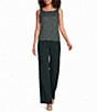Donna Karan Polish Suiting Mid Rise Flat Front Wide Leg Pants - Image 3