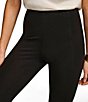 Donna Karan Ponte Mid Rise Pull-On Skinny Leg Ankle Pants, Color:Black - Image 5