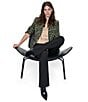 Donna Karan Ponte Flare Leg Studded Pull-On Pants - Image 6