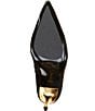 Donna Karan Poppy Suede Ornament Metallic Stiletto Heel Booties - Image 6