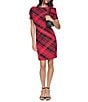 Donna Karan Printed Short Sleeve Sheath Dress - Image 1