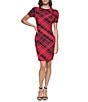 Donna Karan Printed Short Sleeve Sheath Dress - Image 4