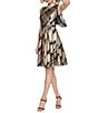 Donna Karan Printed Sleeveless Belted Dress - Image 1