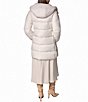 Donna Karan Quilt Pattern High Hooded Down Filled Zip Front Puffer - Image 2