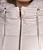 Donna Karan Quilt Pattern High Hooded Down Filled Zip Front Puffer - Image 5