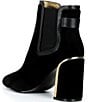 Donna Karan Raine Turn Lock Block Heel Suede Ankle Booties - Image 3