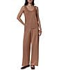 Donna Karan Ribbed Knit Scoop Neck Sleeveless Sweater Tank - Image 3