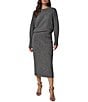 Donna Karan Ribbed Knit Wool Blend Midi Length Pull-On Skirt - Image 4