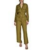Donna Karan Ripple Twill Belted Utility Jacket, Color:Smoky Olive - Image 4