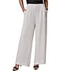 Donna Karan Ripple Twill High Rise Wide Leg Pull-On Pants - Image 1