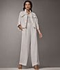 Donna Karan Ripple Twill High Rise Wide Leg Pull-On Pants - Image 4