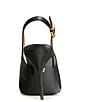 Color:Black - Image 3 - Sadrina Leather Chain Detail Slingback Dress Pumps