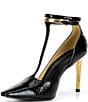 Donna Karan Samuel T Strap Bubble Patent Faux Leather Pumps - Image 4