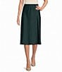 Donna Karan Satin Charmeuse A-Line Midi Skirt - Image 1