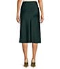 Donna Karan Satin Charmeuse A-Line Midi Skirt - Image 2