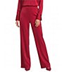 Donna Karan Satin Charmeuse Flat Front High Rise Full Length Coordinating Pants - Image 1