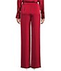 Donna Karan Satin Charmeuse Flat Front High Rise Full Length Coordinating Pants - Image 2