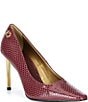 Donna Karan Savita Bubble Patent Leather Metallic Heeled Pumps - Image 1