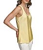 Donna Karan Scoop Neck Sleeveless Shell, Color:Panna Cotta - Image 3