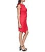 Donna Karan Scuba Asymmetrical Sheath Dress - Image 3