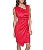 Donna Karan Scuba Asymmetrical Sheath Dress - Image 5