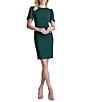 Donna Karan Scuba Crepe Flutter Sleeve Dress - Image 1