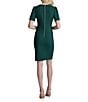 Donna Karan Scuba Crepe Flutter Sleeve Dress - Image 2