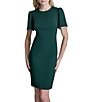 Donna Karan Scuba Crepe Flutter Sleeve Dress - Image 4