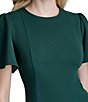 Donna Karan Scuba Crepe Flutter Sleeve Dress - Image 5