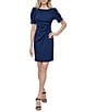 Donna Karan Scuba Crepe Ruched Bodice Sheath Dress - Image 1