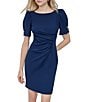 Donna Karan Scuba Crepe Ruched Bodice Sheath Dress - Image 4