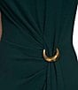 Donna Karan Scuba Crepe Wrap Midi Dress, Color:Hudson - Image 6