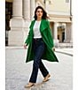 Donna Karan DKNY by Donna Karan Shawl Collar One Button Wool Blend Coat, Color:Vital Green - Image 3