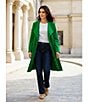 Donna Karan DKNY by Donna Karan Shawl Collar One Button Wool Blend Coat, Color:Vital Green - Image 4