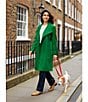 Donna Karan DKNY by Donna Karan Shawl Collar One Button Wool Blend Coat, Color:Vital Green - Image 5