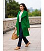 Donna Karan DKNY by Donna Karan Shawl Collar One Button Wool Blend Coat, Color:Vital Green - Image 7